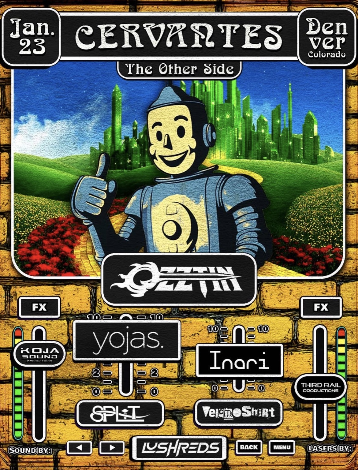 Ozztin w/ Yojas, Inari, SPLiT, Letters, Lushreds